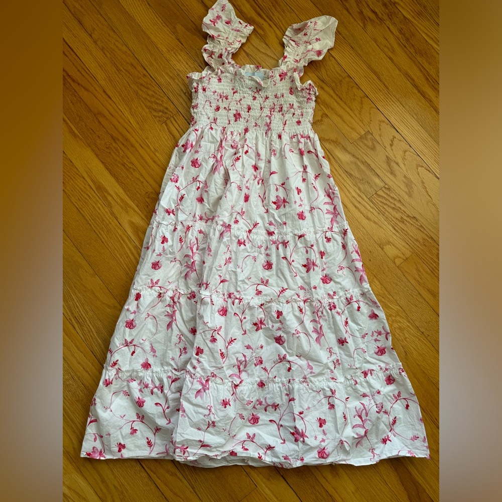 Hill House Ellie Nap Dress Rose Botanical Size Small